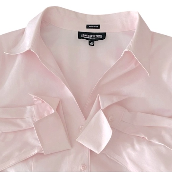 Jones New York Collection Platinum Non Iron Blouse, size 16, great Condition - Picture 4 of 6
